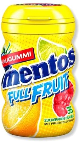 Mentos Full Fruit Fruchtgeschmack Kaugummi Zuckerfrei 64g