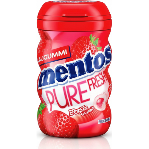 Mentos Pure Fresh Erdbeere Kaugummi Zuckerfrei 70g