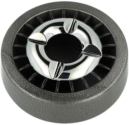 Metallascher mit Sterneinsatz Chrom Grau