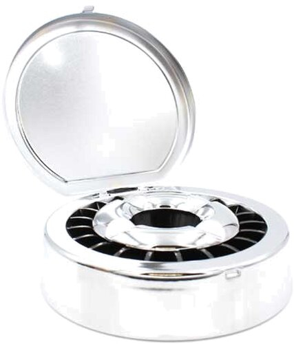 Metallascher Sterneinsatz mit Deckel Chrom 13cm Metallascher Sterneinsatz mit Deckel Chrom 13cm