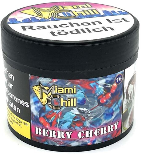 Miami Chill 16 Berry Cherry 200g Shisha Tabak Miami Chill 16 Berry Cherry 200g Shisha Tabak