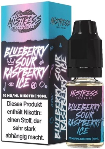 Mistress Vape Juice Blueberry Sour Raspberry Ice 10mg Nic Salt Liquid