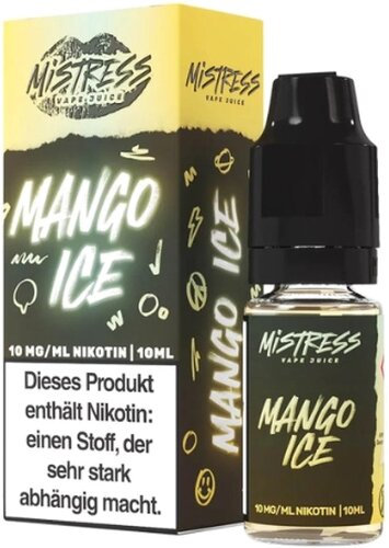 Mistress Vape Juice Mango Ice 10mg Nic Salt Liquid