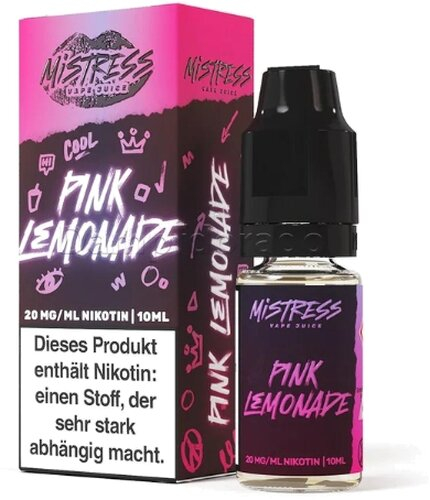 Mistress Vape Juice Pink Lemonade 20mg Nic Salt Liquid Mistress Vape Juice Pink Lemonade 20mg Nic Salt Liquid