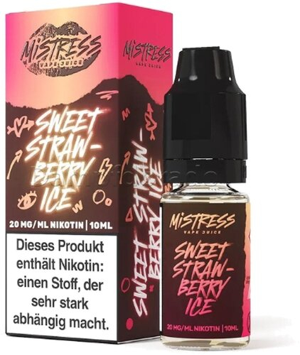 Mistress Vape Juice Sweet Strawberry Ice 20mg Nic Salt Liquid Mistress Vape Juice Sweet Strawberry Ice 20mg Nic Salt Liquid