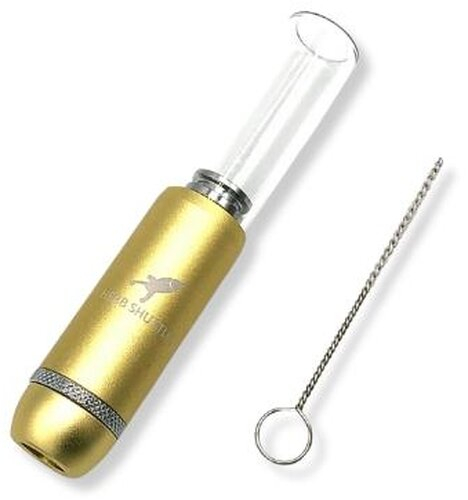 MJ420 Telescopic Bullet Pipe ausziehbare Pfeife Gold MJ420 Telescopic Bullet Pipe ausziehbare Pfeife Gold