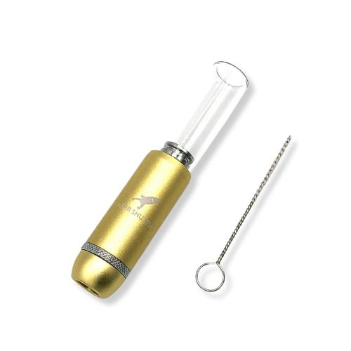 MJ420 Telescopic Bullet Pipe ausziehbare Pfeife Gold MJ420 Telescopic Bullet Pipe ausziehbare Pfeife Gold