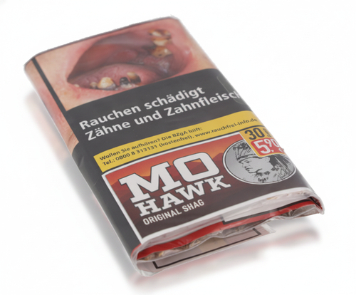 Mohawk Tabak Original Shag (ehemals Classic Red) 30g Päckchen Feinschnitt