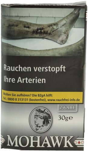Mohawk Tabak Zware Shag 30g Päckchen Feinschnitt Mohawk Tabak Zware Shag 30g Päckchen Feinschnitt