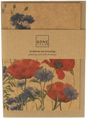 Mohnblumen Grußkarte 16,5 x 10,5cm