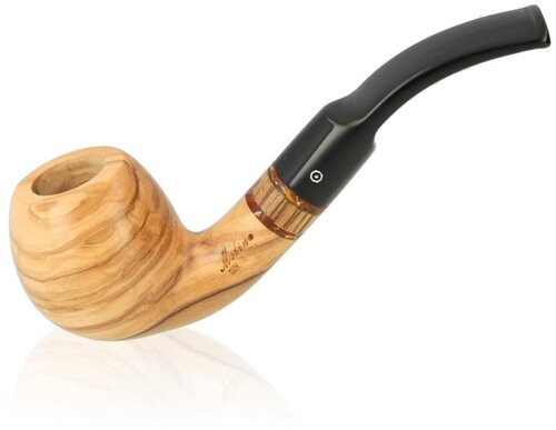 Molina Pfeife Zebrano Olive Helbbraun Nr. 4