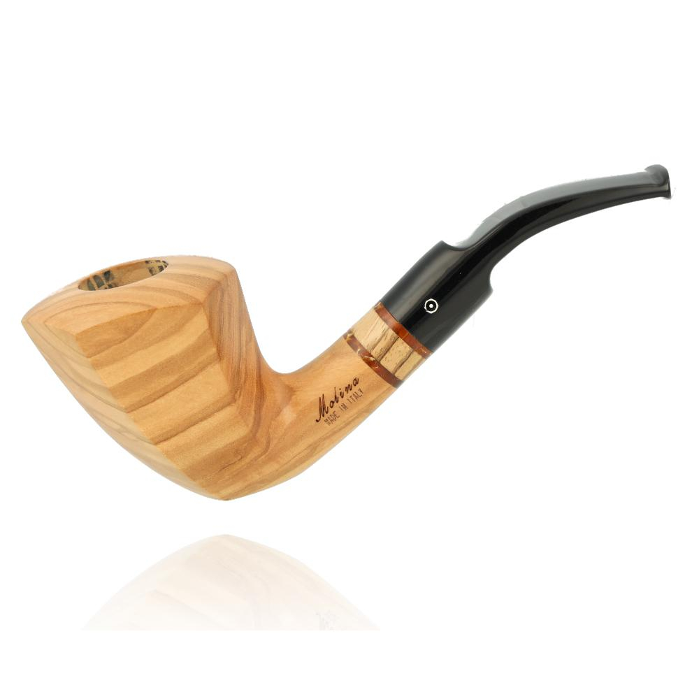 Molina Pfeife Zebrano Olive Helbbraun Nr. 5 Molina Pfeife Zebrano Olive Helbbraun Nr. 5