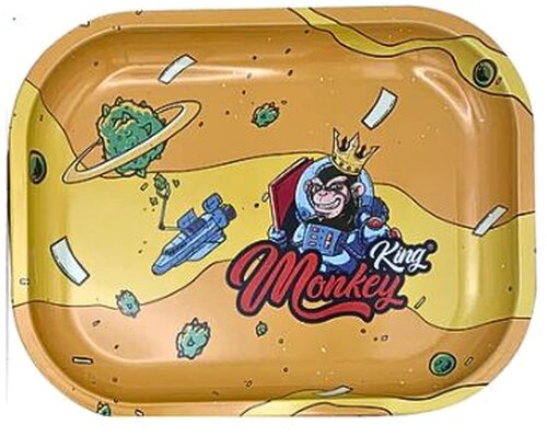 Monkey King Rolling Tray Metall Gelb Nr.2 Monkey King Rolling Tray Metall Gelb Nr.2