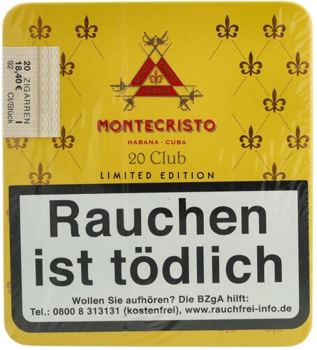 Montecristo Club Limited Edition Zigarillos 20 Stk Montecristo Club Limited Edition Zigarillos 20 Stk