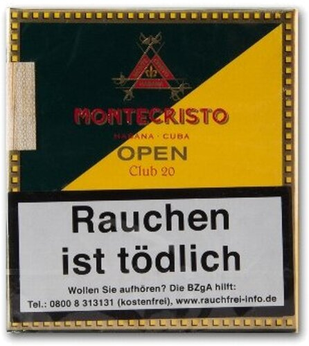 Montecristo Open Club Zigarillos 20 Stück Montecristo Open Club Zigarillos 20 Stück