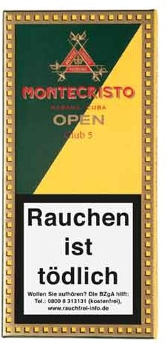 Montecristo Open Club Zigarillos 5 Stück Montecristo Open Club Zigarillos 5 Stück