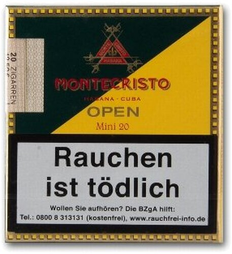 Montecristo Open Mini Zigarillos 20 Stück Montecristo Open Mini Zigarillos 20 Stück