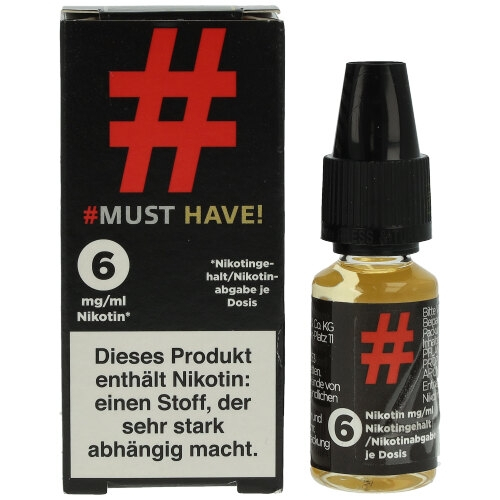 MUST HAVE Hashtag Liquid 10 ml 6mg MUST HAVE Hashtag Liquid 10 ml 6mg