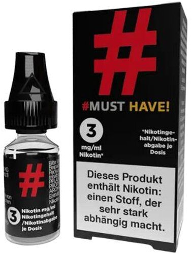 Must Have Hashtag Liquid 10ml 3mg Must Have Hashtag Liquid 10ml 3mg