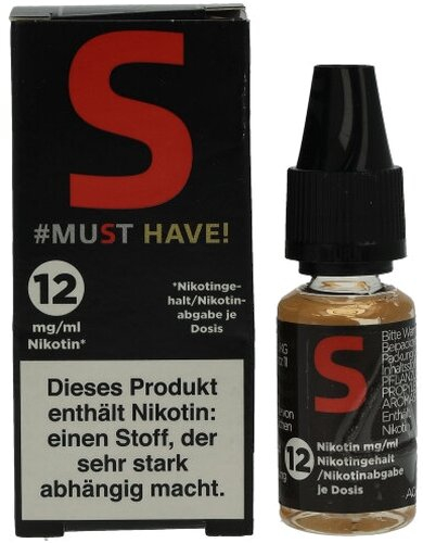 MUST HAVE S Liquid 10 ml 12mg MUST HAVE S Liquid 10 ml 12mg