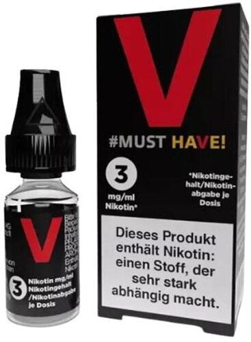 Must Have V Liquid 10ml 3mg Must Have V Liquid 10ml 3mg