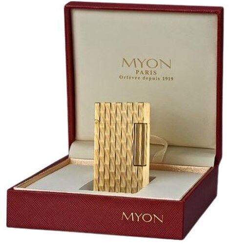 Myon Zigarrenfeuerzeug Gold Bamboo Softflame