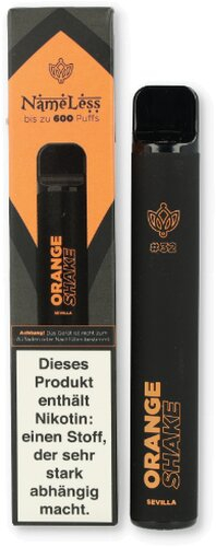 NameLess Einweg E-Zigarette Orange Shake Aroma 20mg NameLess Einweg E-Zigarette Orange Shake Aroma 20mg