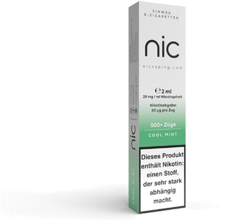Nic Vape Einweg E-Shisha 500 Cool Mint 20 mg Nikotin Nic Vape Einweg E-Shisha 500 Cool Mint 20 mg Nikotin