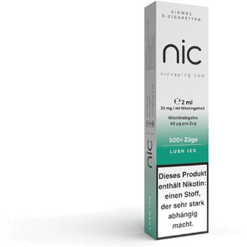 Nic Vape Einweg E-Shisha 500 Lush Ice 20 mg Nikotin Nic Vape Einweg E-Shisha 500 Lush Ice 20 mg Nikotin