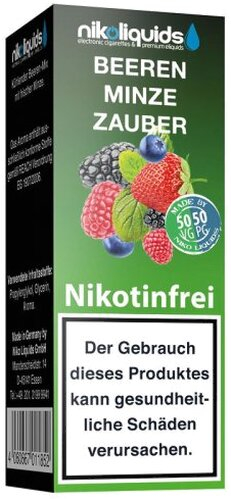 Nikoliquids Beeren Minze Zauber ohne Nikotin Nikoliquids Beeren Minze Zauber ohne Nikotin