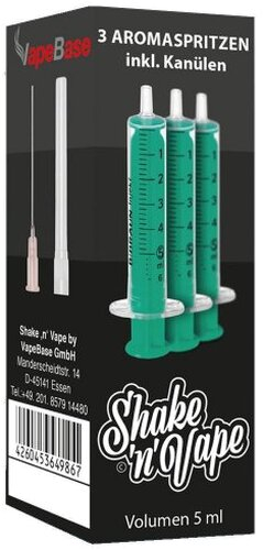 Nikoliquids Shake n Vape Spritzen mit Kanüle 3er