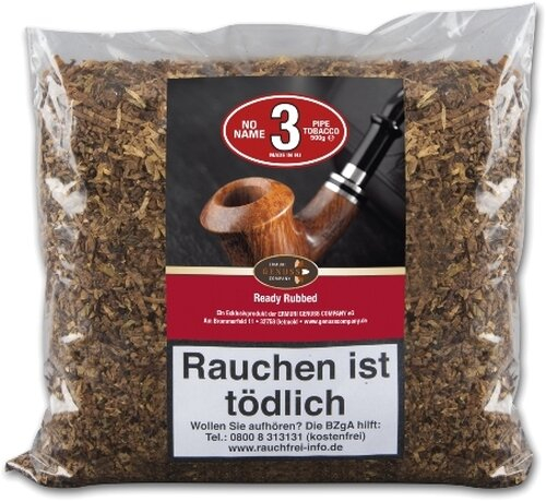 NO NAME No 3 Ready Rubbed 500g Pfeifentabak NO NAME No 3 Ready Rubbed 500g Pfeifentabak