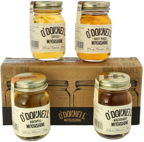 O`Donnell Moonshine Winter Minis 2x20% Vol 2x25% Vol 4x50ml Likör