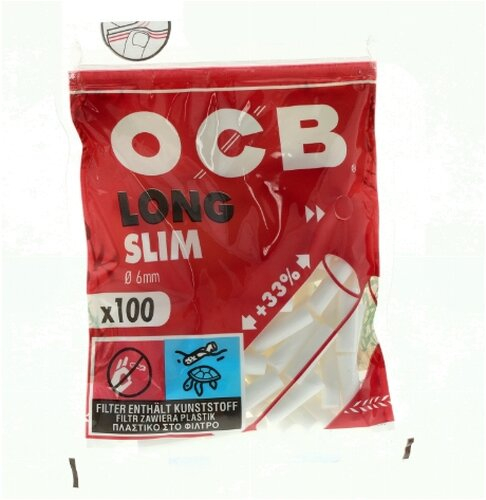 OCB Drehfilter Long Slim 6 mm Zigarettenfilter OCB Drehfilter Long Slim 6 mm Zigarettenfilter