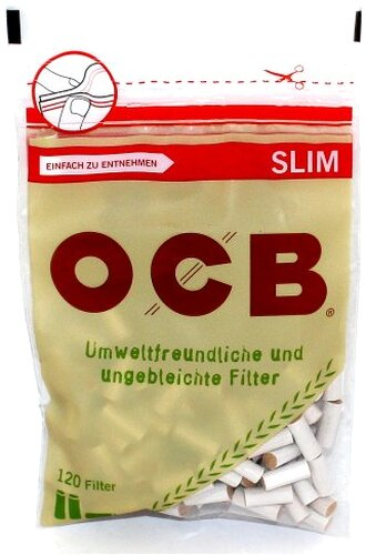 OCB Drehfilter Organic Slim Zigarettenfilter 120 Stück