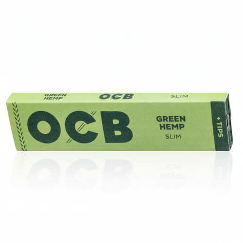 OCB Green Hemp Slim Longpapers 32 Blatt + 32 Tips