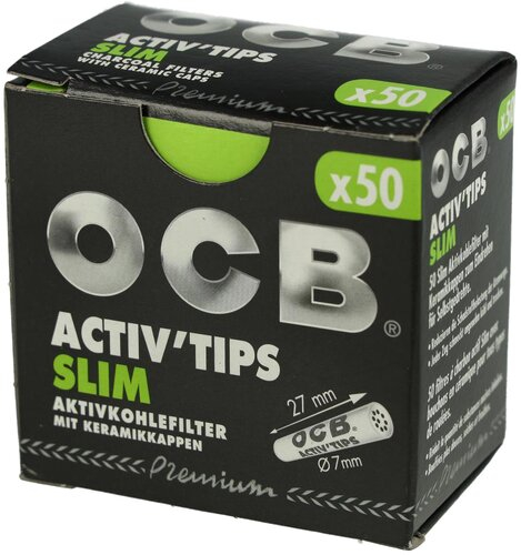 OCB Slim Activ Tips 7mm 50Stk. OCB Slim Activ Tips 7mm 50Stk.