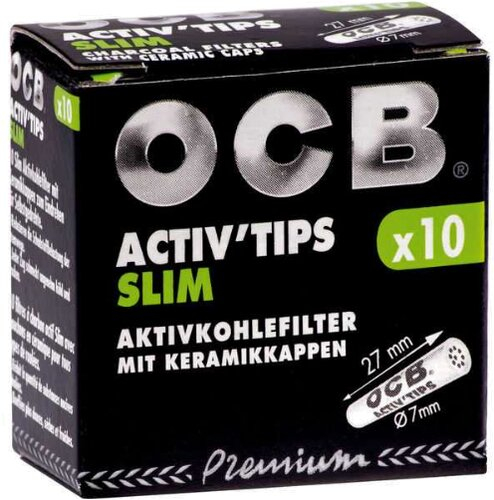 OCB Slim Activ Tips 7mm 10Stk. OCB Slim Activ Tips 7mm 10Stk.