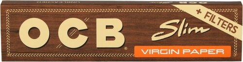 OCB Zigarettenpapier Unbleached Slim Virgin 32 Tips+32 Blättchen OCB Zigarettenpapier Unbleached Slim Virgin 32 Tips+32 Blättchen