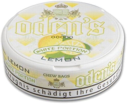 Odens Snus White Portion Lemon Chewing Bags 15g Odens Snus White Portion Lemon Chewing Bags 15g