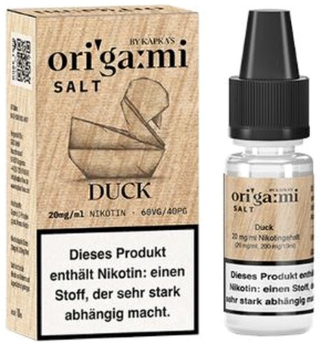 Origami by Kapkas Flava Salt Duck Nikotinsalz Liquid 20 mg Origami by Kapkas Flava Salt Duck Nikotinsalz Liquid 20 mg