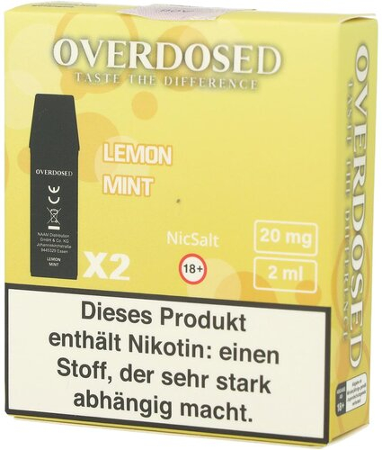 Overdosed Prefilled Pods Lemon Mint 2x2ml 20mg Overdosed Prefilled Pods Lemon Mint 2x2ml 20mg