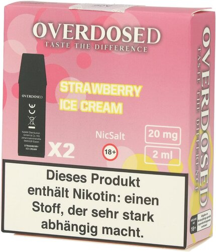 Overdosed Prefilled Pods Strawberry Ice Cream 2x2ml 20mg Overdosed Prefilled Pods Strawberry Ice Cream 2x2ml 20mg