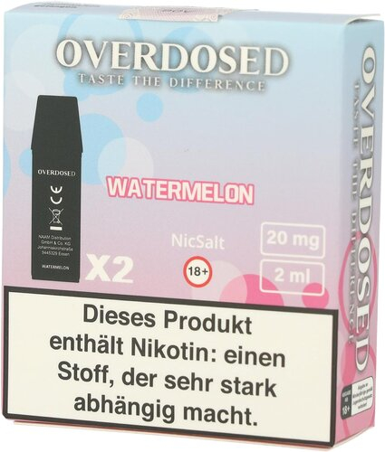 Overdosed Prefilled Pods Watermelon 2x2ml 20mg Overdosed Prefilled Pods Watermelon 2x2ml 20mg