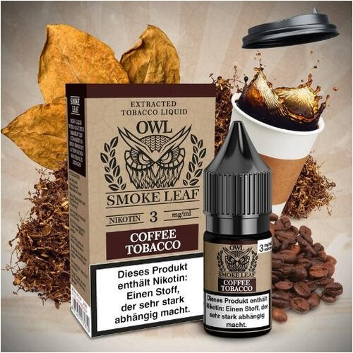 OWL Smoke Leaf Nikotinliquid Coffee Tobacco 3mg OWL Smoke Leaf Nikotinliquid Coffee Tobacco 3mg