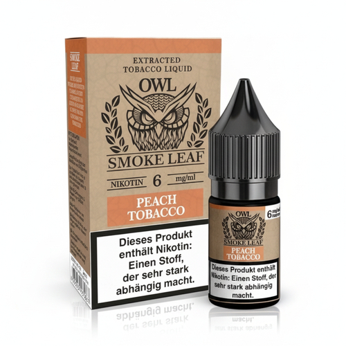 OWL Smoke Leaf Nikotinliquid Peach Tobacco 6mg