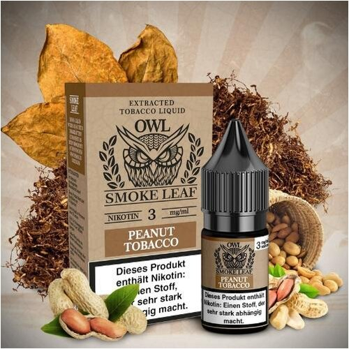 OWL Smoke Leaf Nikotinliquid Peanut Tobacco 3mg OWL Smoke Leaf Nikotinliquid Peanut Tobacco 3mg