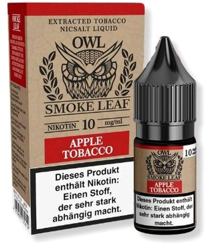 OWL Smoke Leaf Nikotinsalzliquid Apple Tobacco 10mg OWL Smoke Leaf Nikotinsalzliquid Apple Tobacco 10mg