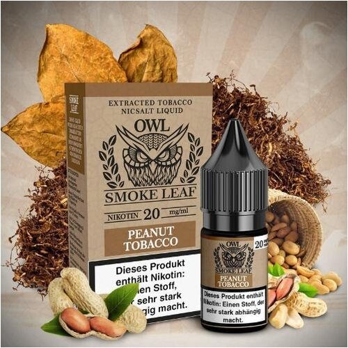 OWL Smoke Leaf Nikotinsalzliquid Peanut Tobacco 20mg OWL Smoke Leaf Nikotinsalzliquid Peanut Tobacco 20mg