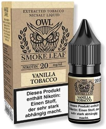 OWL Smoke Leaf Nikotinsalzliquid Vanilla Tobacco 20mg OWL Smoke Leaf Nikotinsalzliquid Vanilla Tobacco 20mg